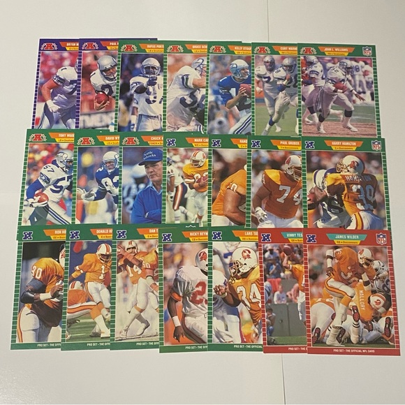 1989 - 1990  Pro Set Football Cards Lot of 87 Cards Vintage - Picture 2 of 8